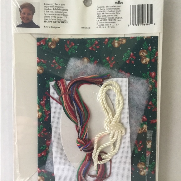 Designs/Needle FABRIC BOX Xstitch Santa Reindeer - Picture 3 of 3